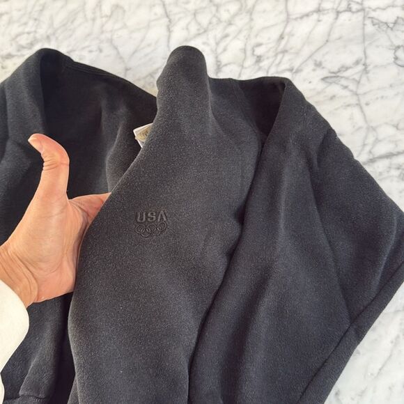 Vintage 90s USA Olympics Crewneck Sweatshirt Mens Large Black Logo - Picture 2 of 8